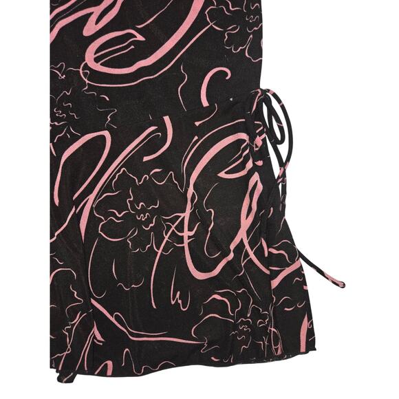 ES.SE Vintage Y2K Midi Skirt Pink & Black Size Large - Picture 6 of 6